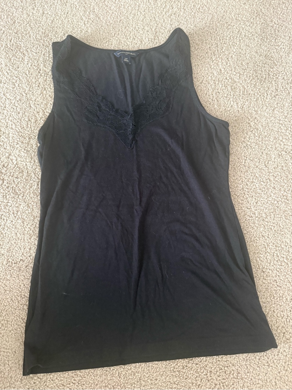 Banana Republic Black Lace V-Neck Tank